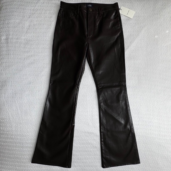 NWT Brown Citizens of Humanity Leather Bootcut Lilah Pants Sz 28 - Picture 4 of 16